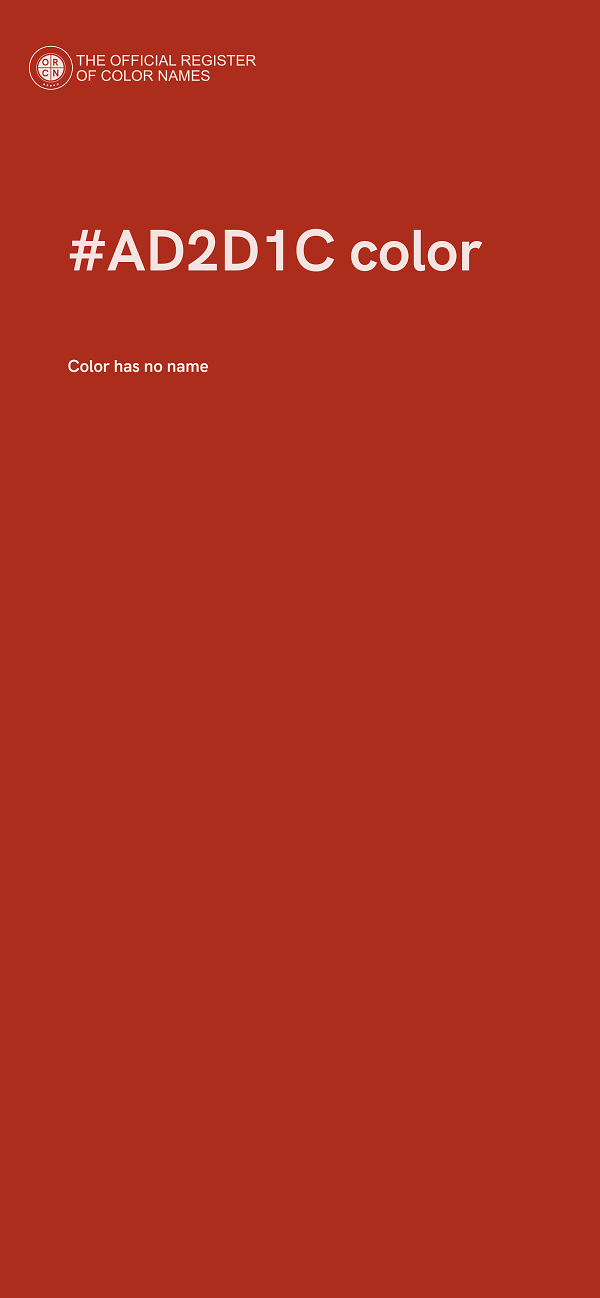 #AD2D1C color image