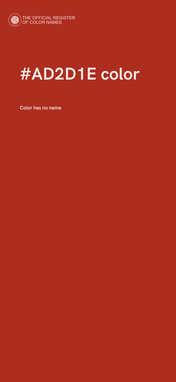 #AD2D1E color image