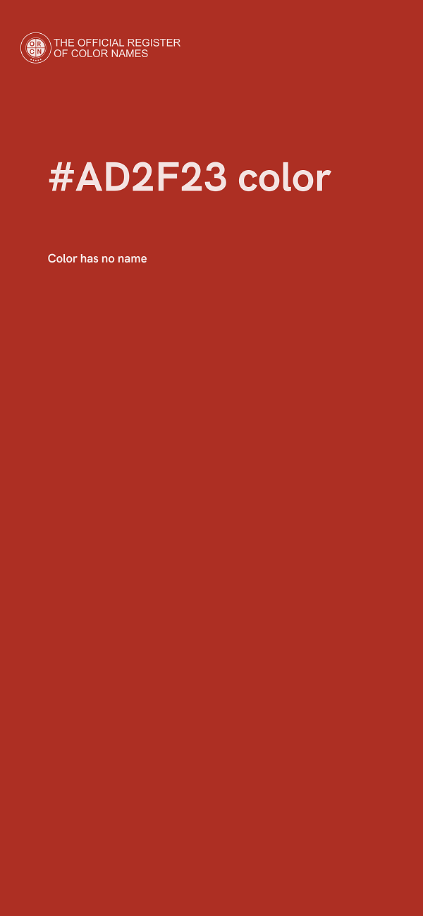#AD2F23 color image