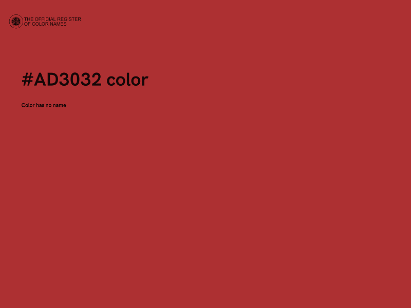 #AD3032 color image