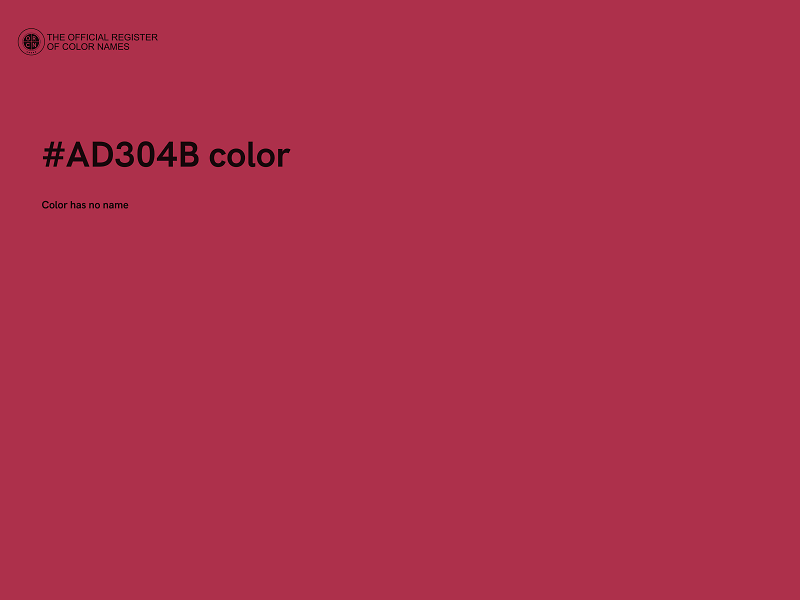 #AD304B color image