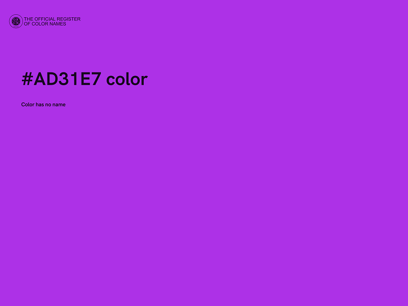 #AD31E7 color image