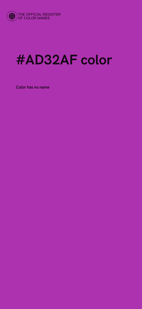 #AD32AF color image