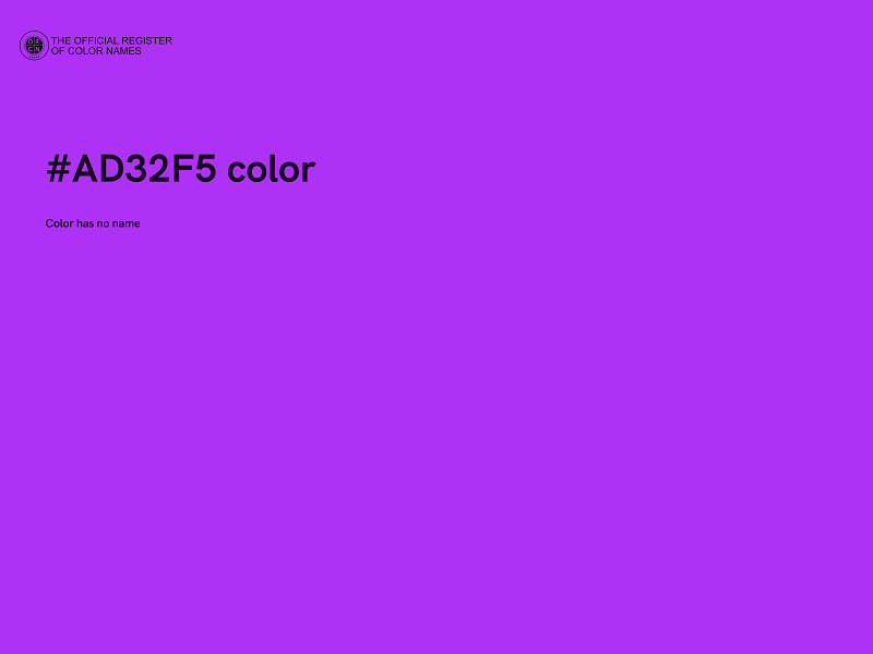 #AD32F5 color image