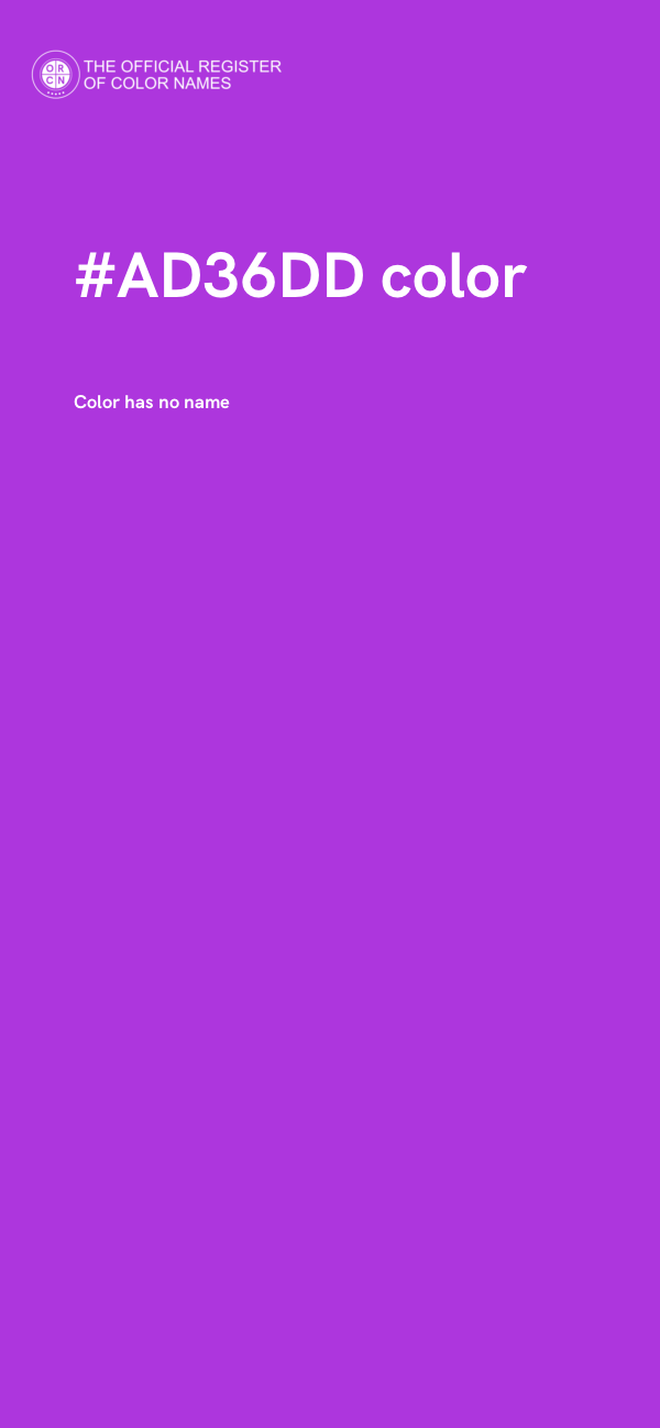 #AD36DD color image