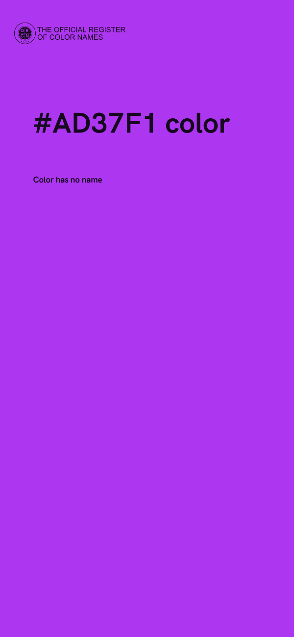 #AD37F1 color image