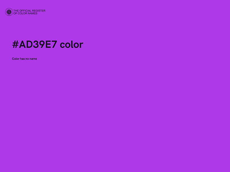 #AD39E7 color image