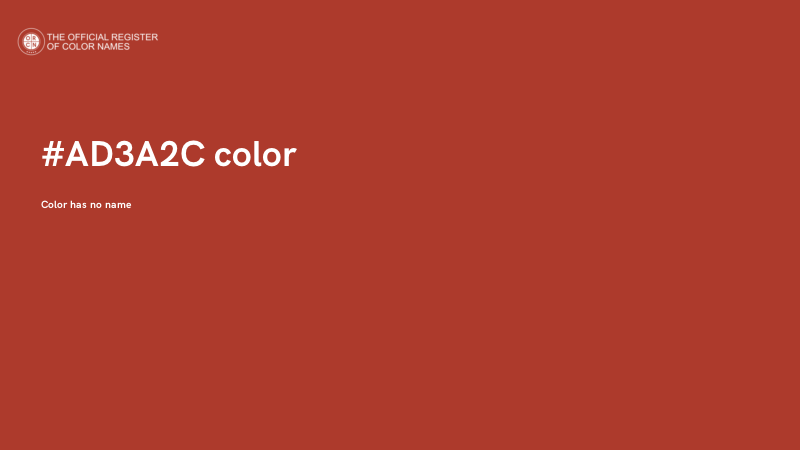#AD3A2C color image