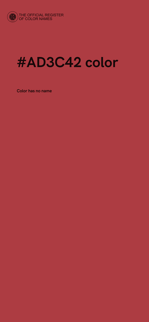 #AD3C42 color image