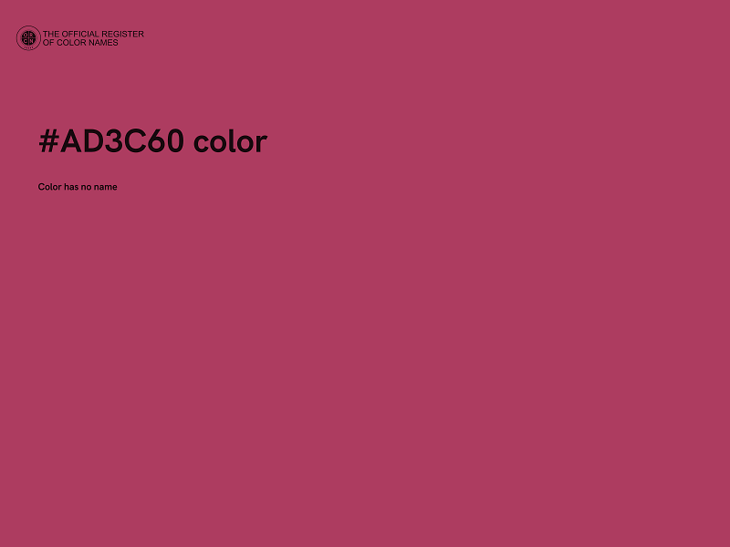 #AD3C60 color image