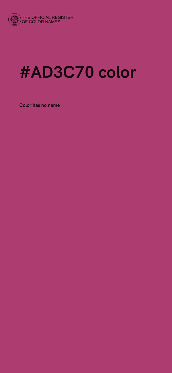 #AD3C70 color image