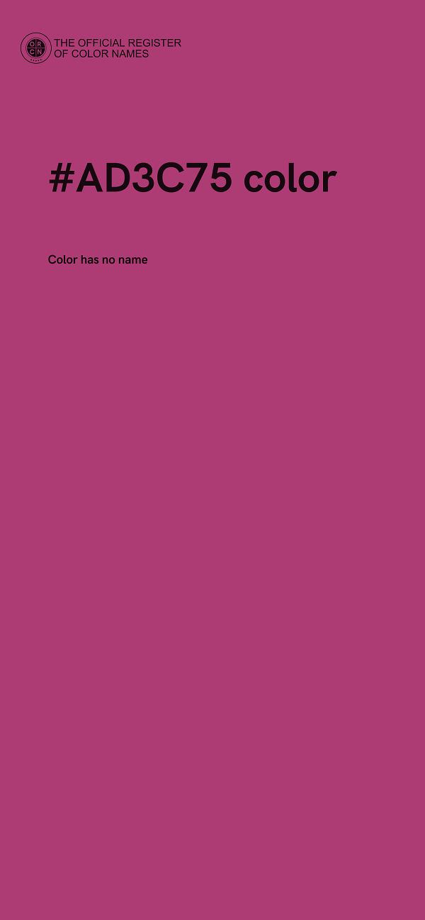 #AD3C75 color image