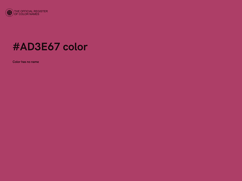 #AD3E67 color image