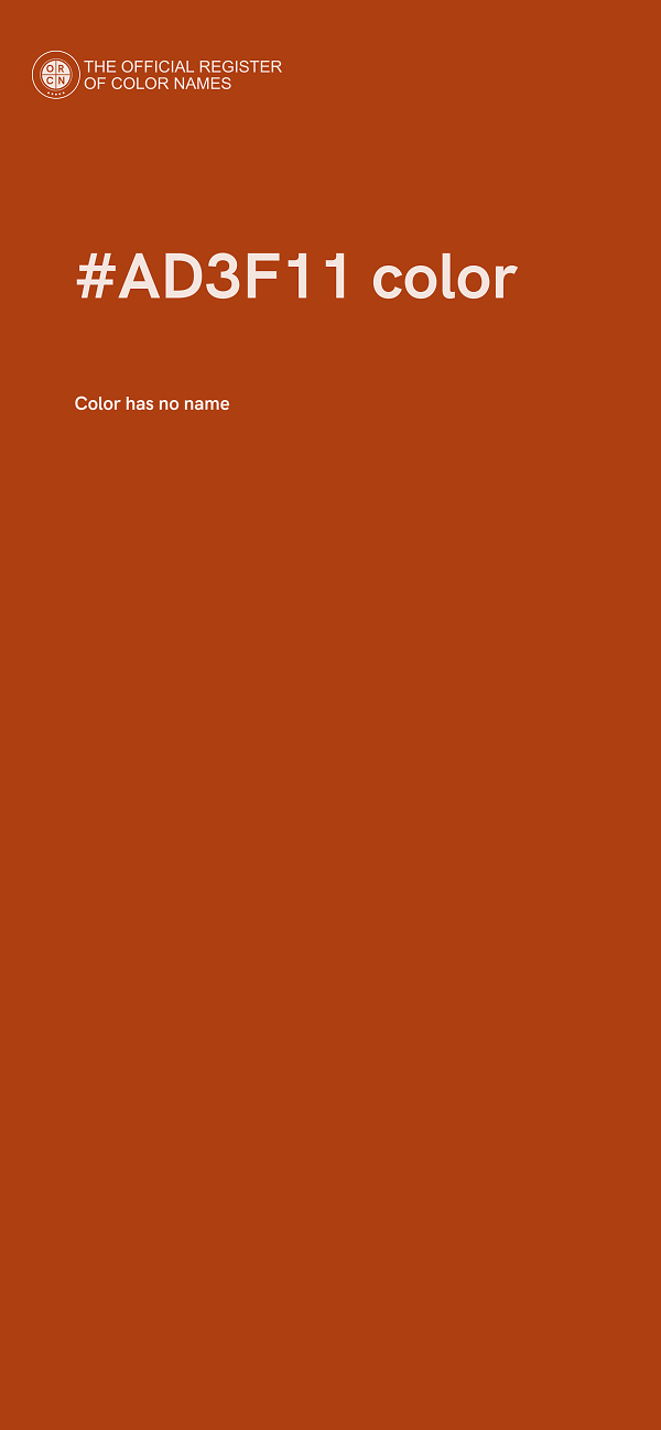 #AD3F11 color image