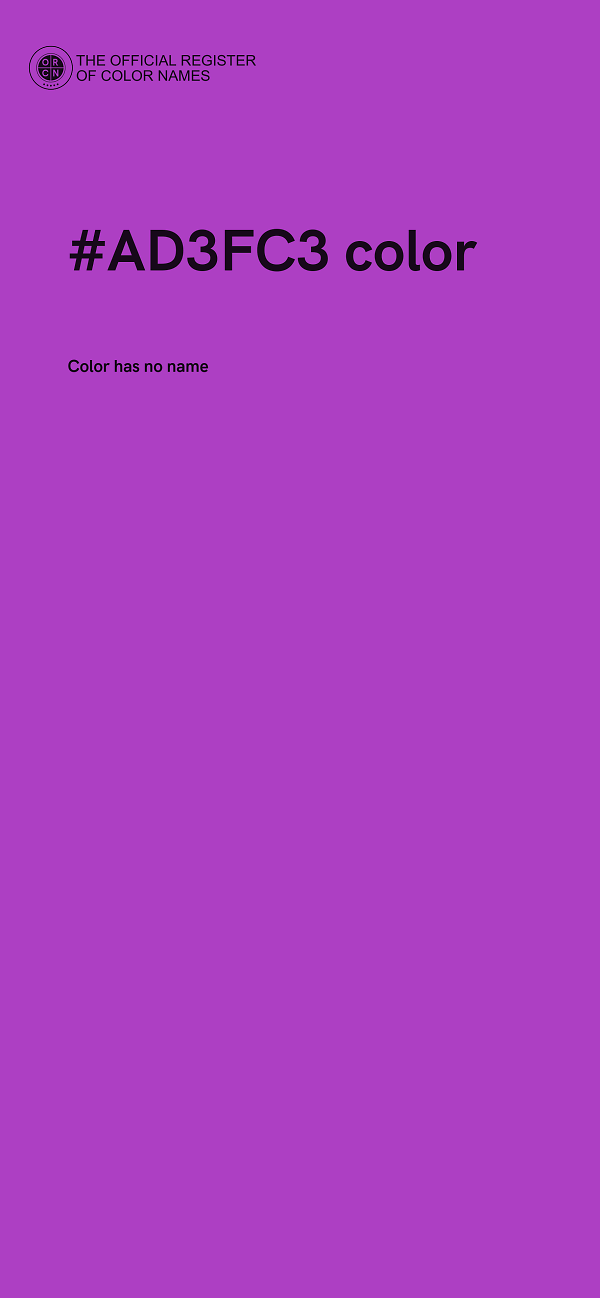#AD3FC3 color image