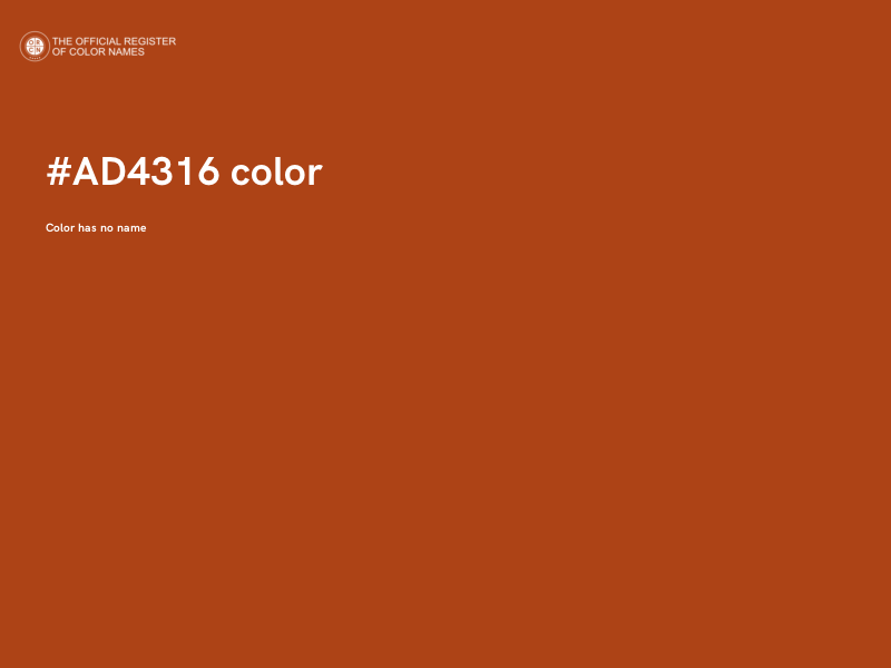 #AD4316 color image