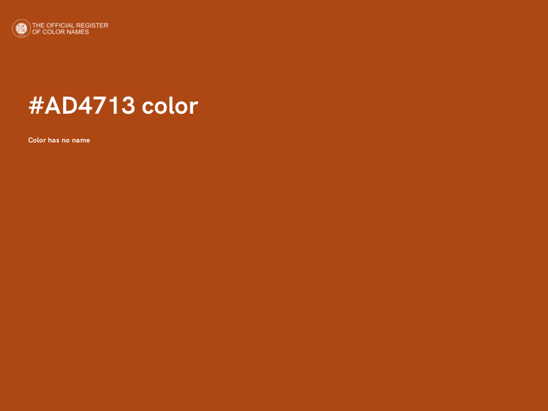 #AD4713 color image