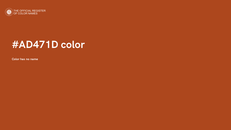 #AD471D color image