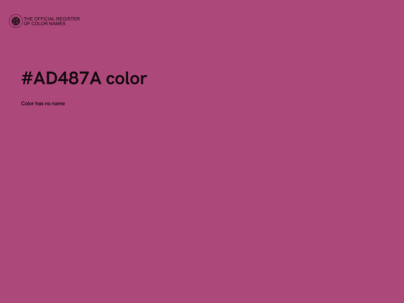 #AD487A color image