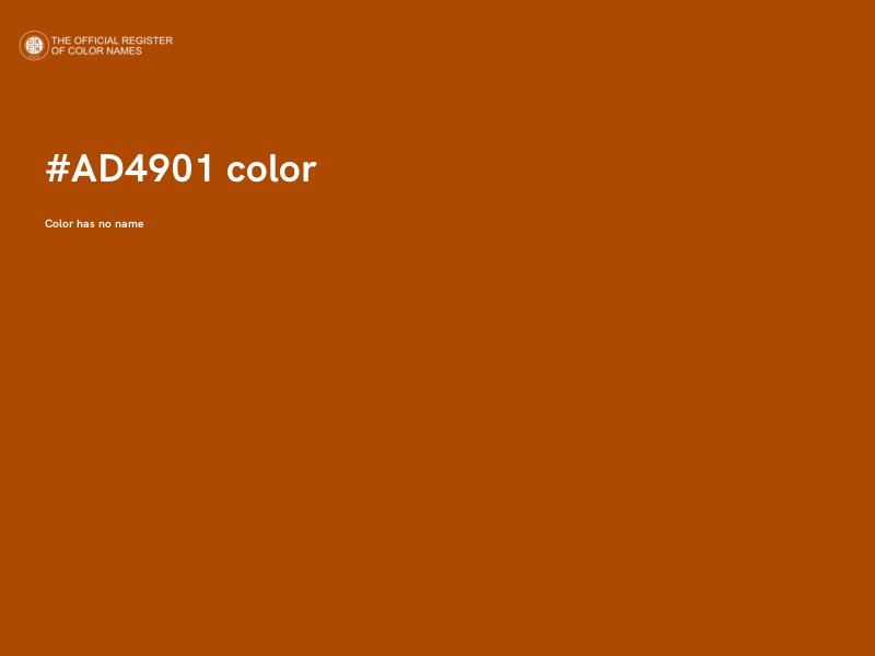 #AD4901 color image
