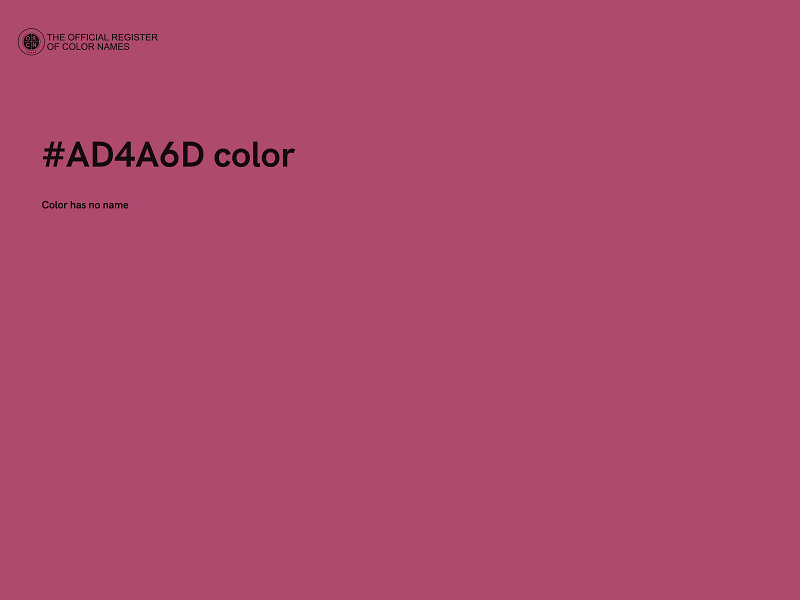 #AD4A6D color image