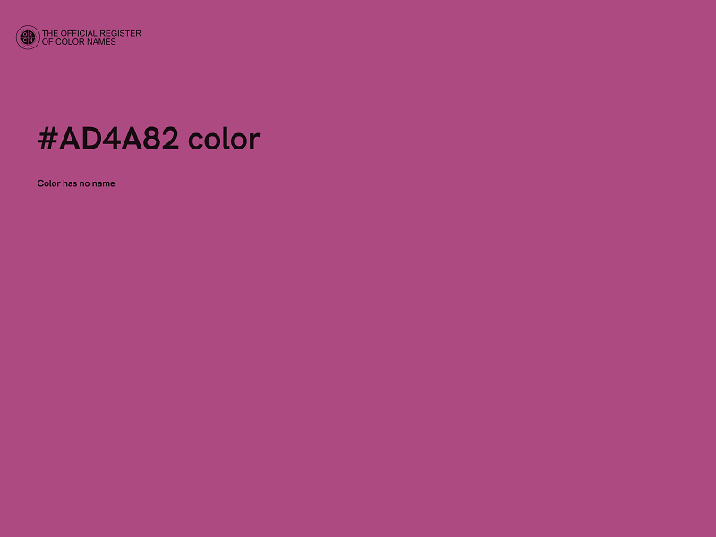 #AD4A82 color image