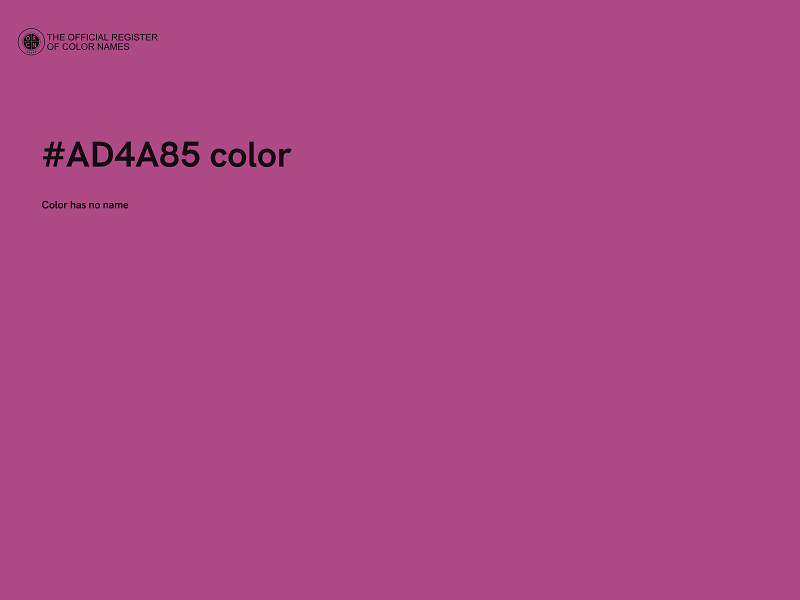 #AD4A85 color image