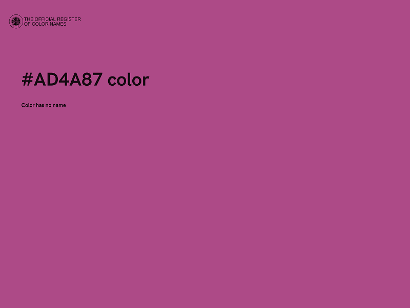 #AD4A87 color image