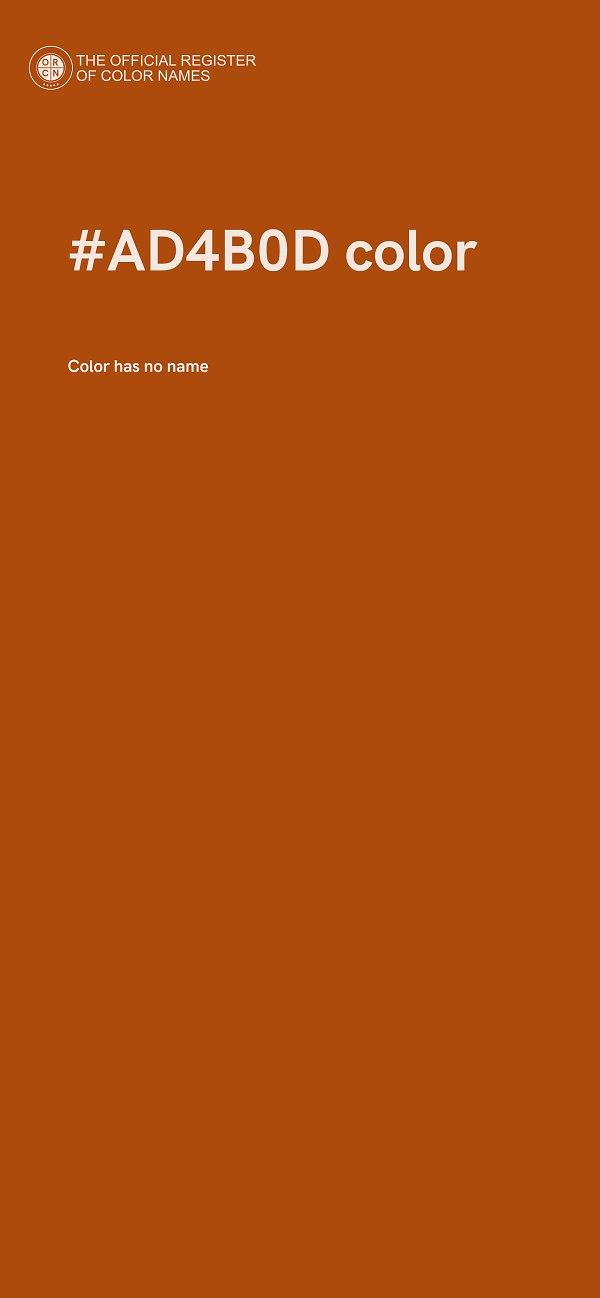 #AD4B0D color image