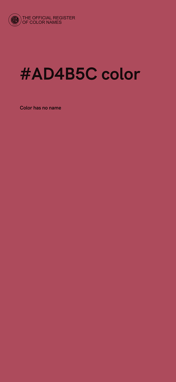 #AD4B5C color image