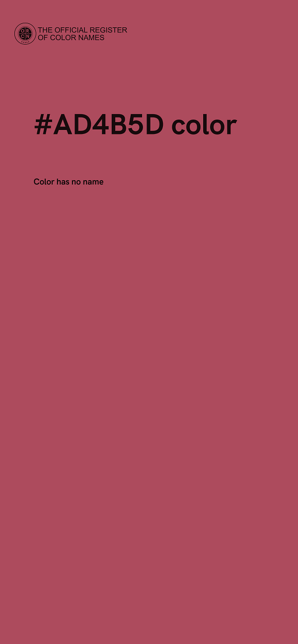 #AD4B5D color image