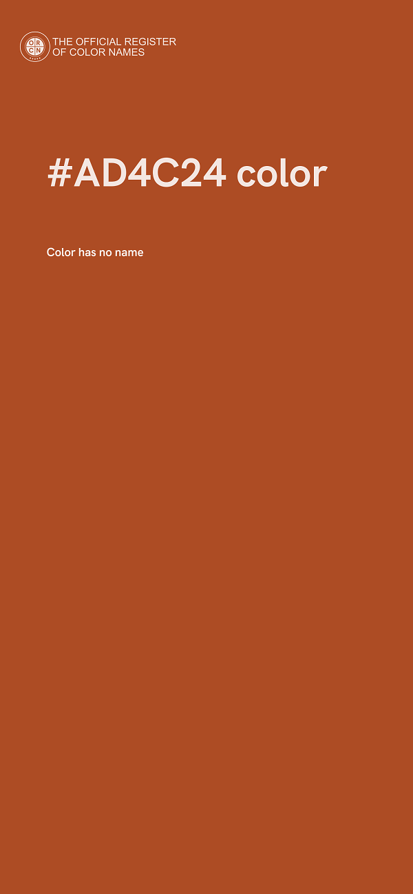 #AD4C24 color image