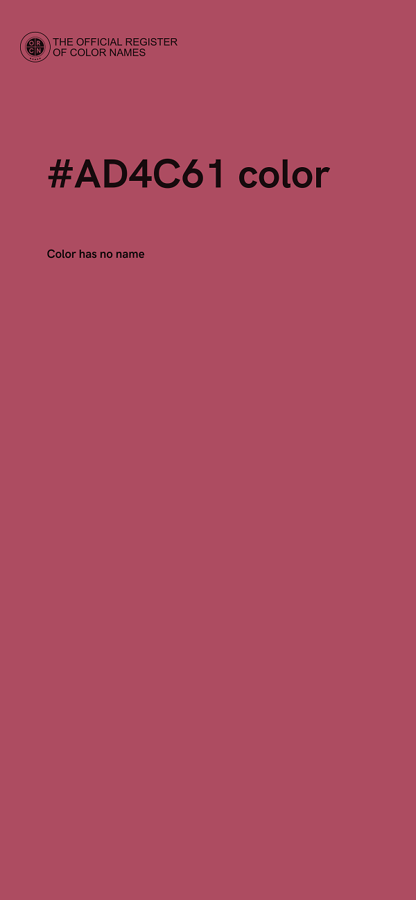 #AD4C61 color image