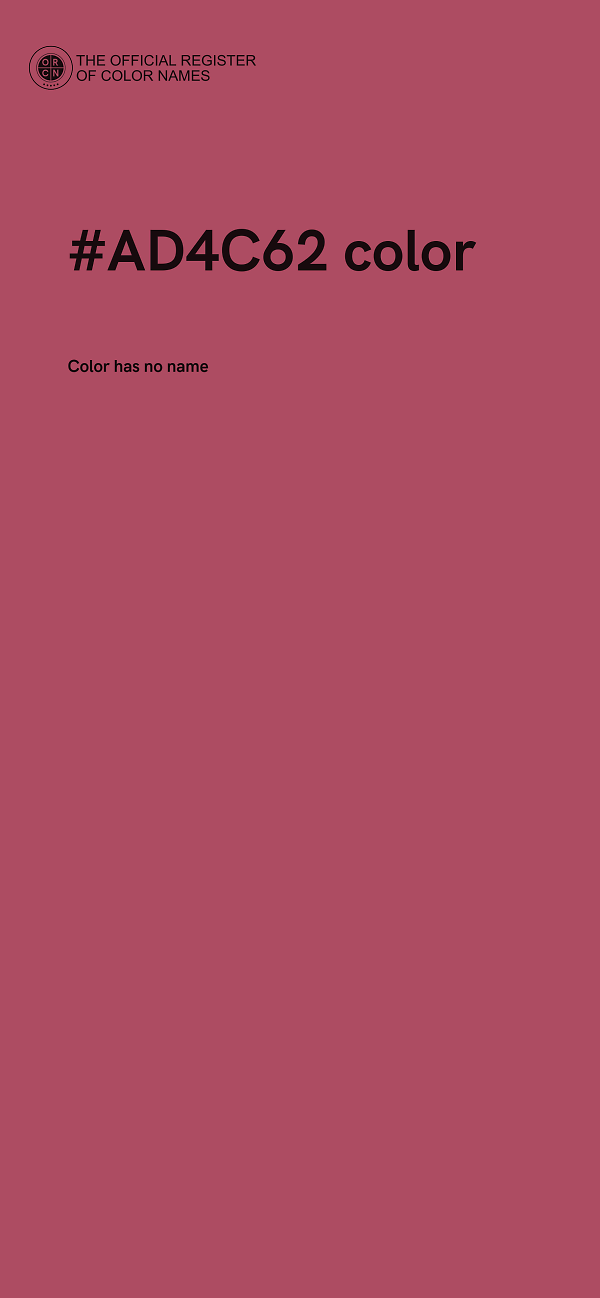 #AD4C62 color image