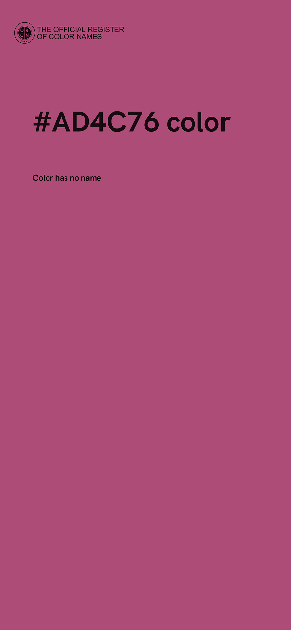 #AD4C76 color image