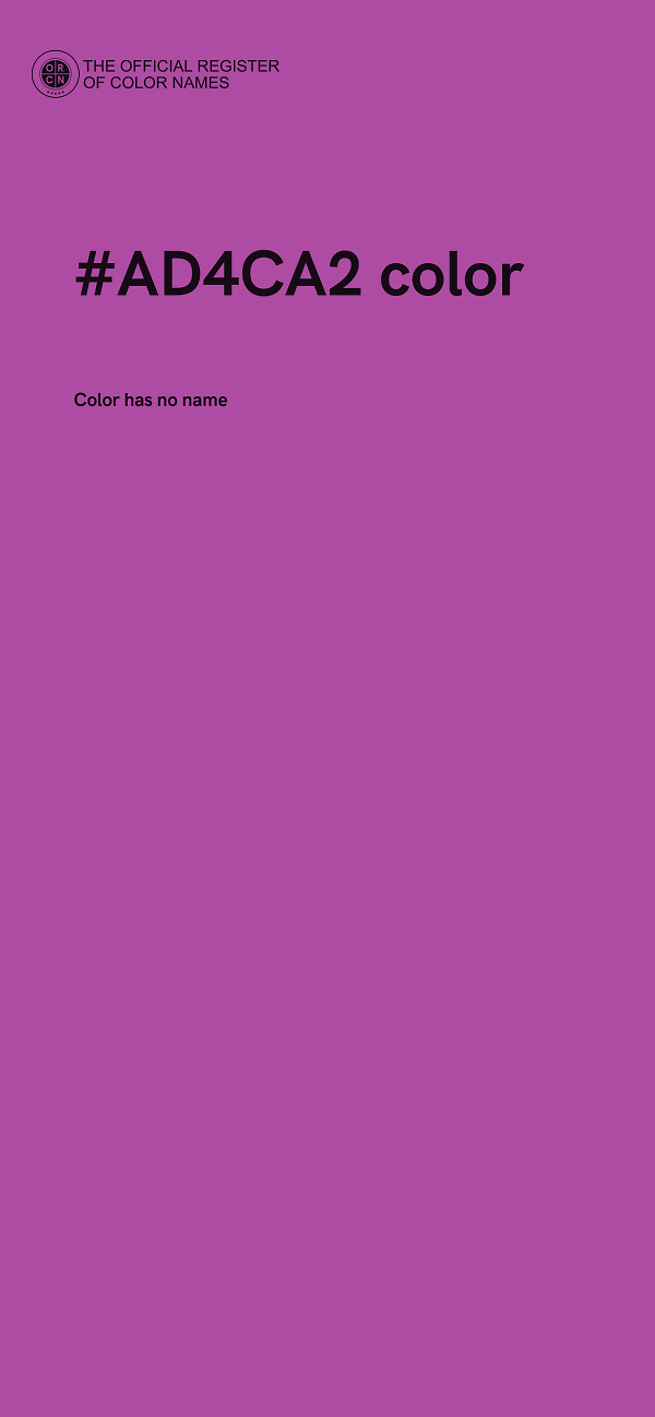 #AD4CA2 color image