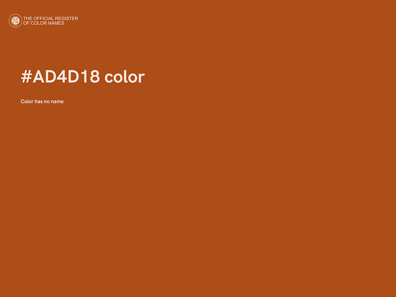 #AD4D18 color image