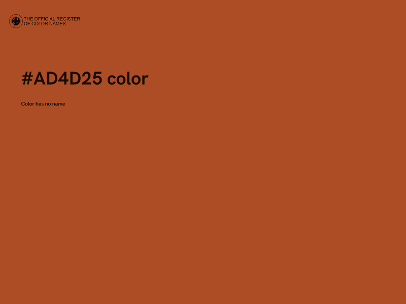 #AD4D25 color image