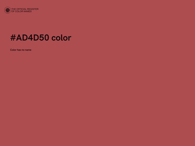 #AD4D50 color image