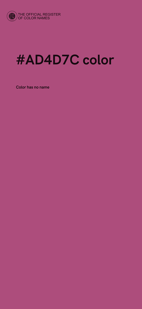#AD4D7C color image