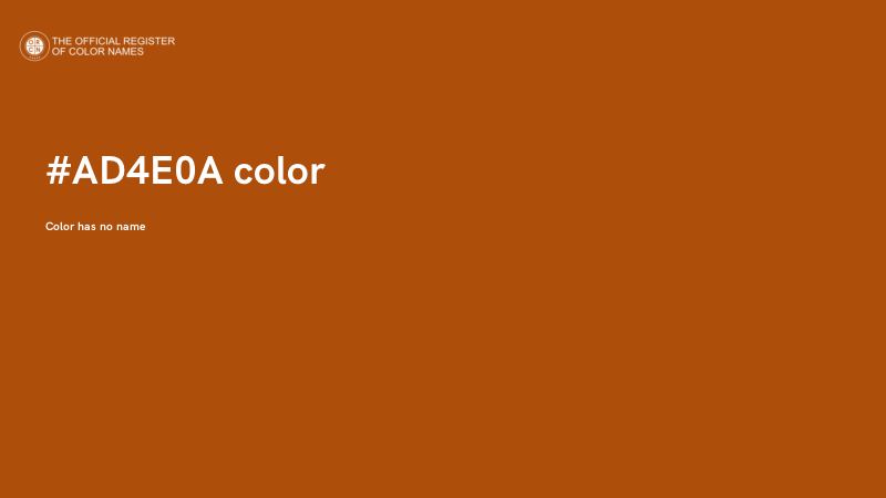 #AD4E0A color image