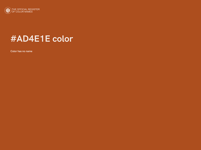 #AD4E1E color image