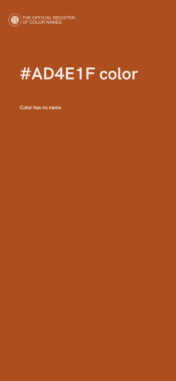 #AD4E1F color image