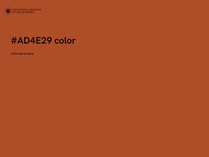 #AD4E29 color image