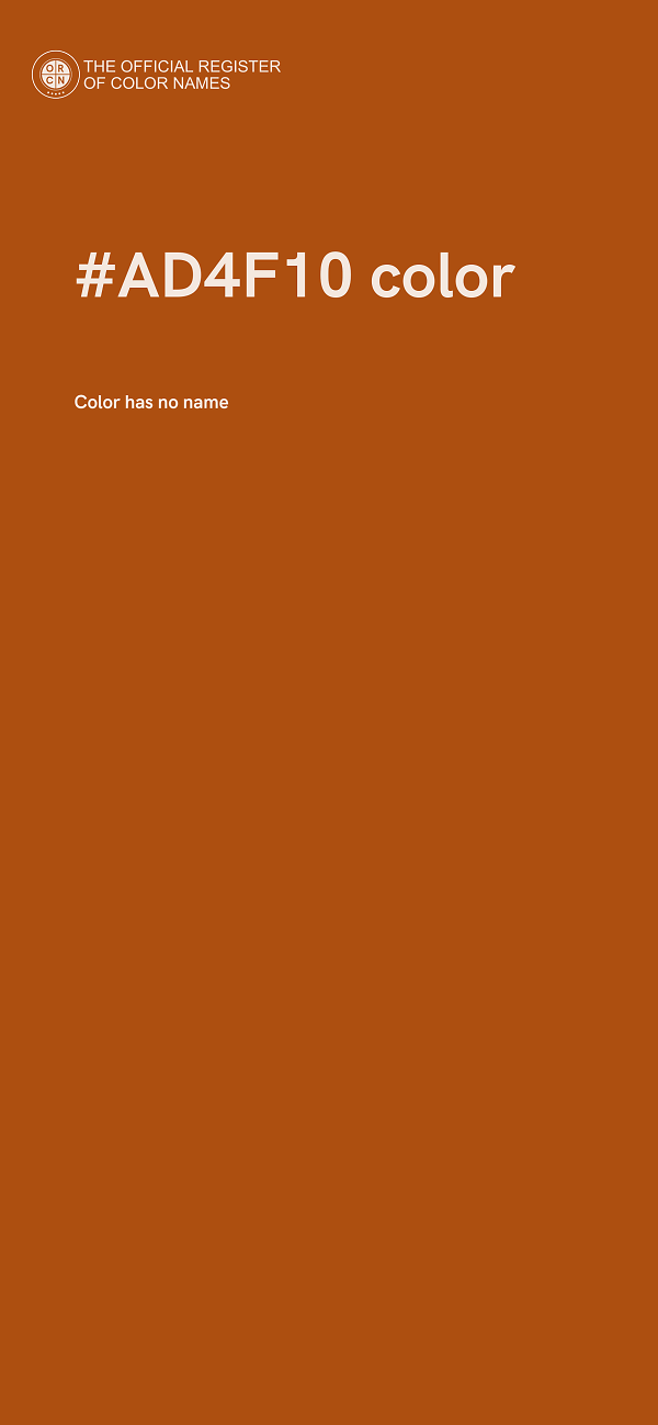 #AD4F10 color image