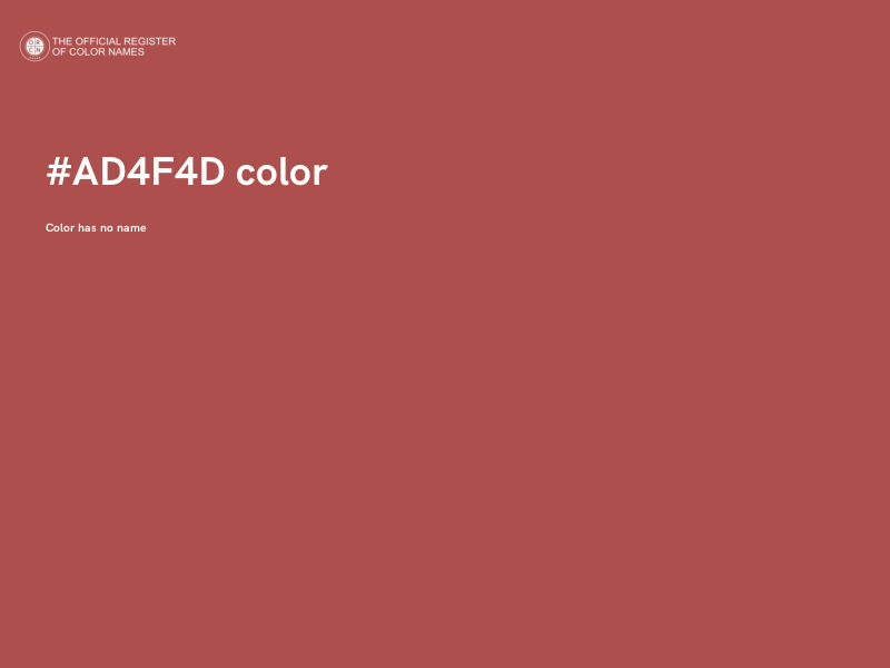#AD4F4D color image