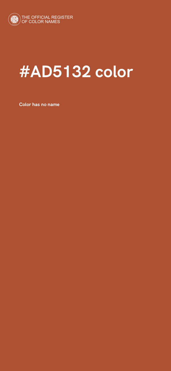 #AD5132 color image