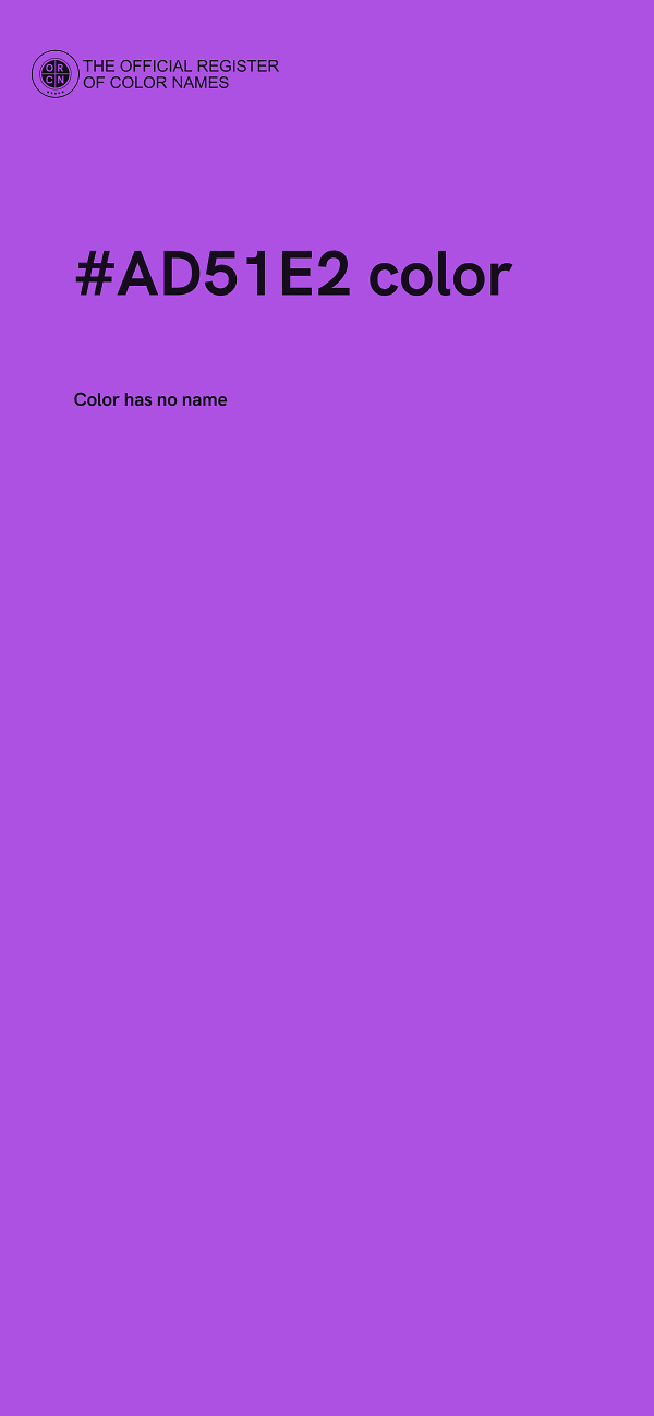 #AD51E2 color image