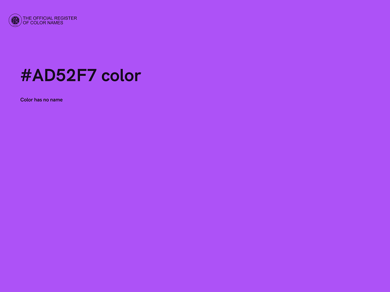 #AD52F7 color image