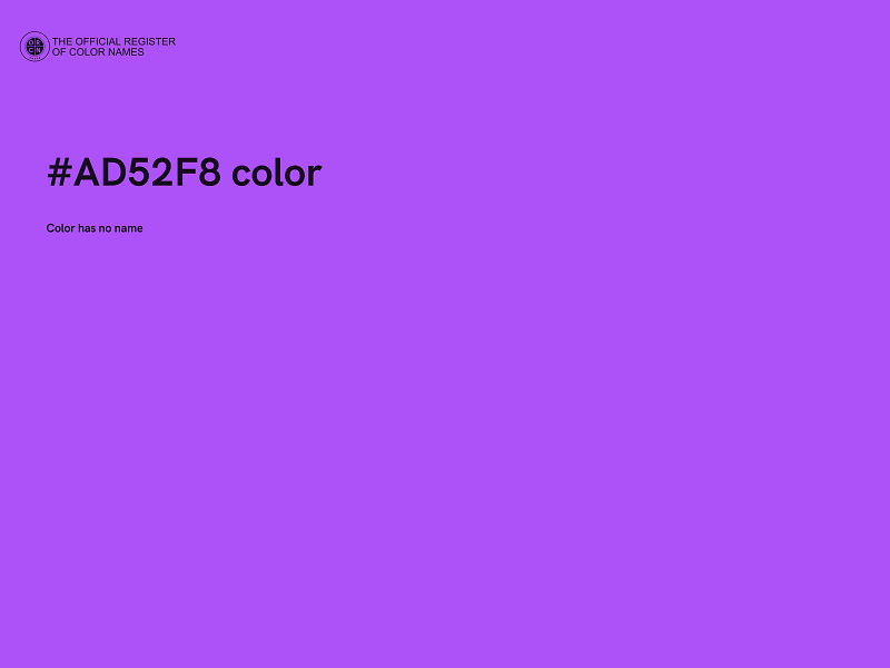 #AD52F8 color image